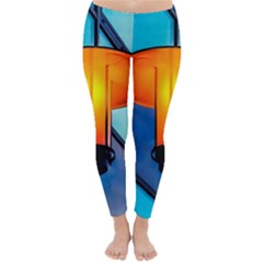 Orange Light Classic Winter Leggings by FunnyCow