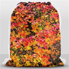 Orange, Yellow Cotoneaster Leaves In Autumn Drawstring Bag (large) by FunnyCow