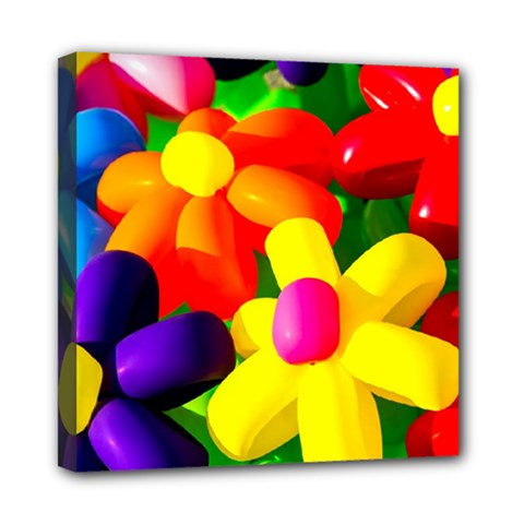Toy Balloon Flowers Mini Canvas 8  X 8  by FunnyCow