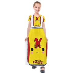 Kawaii Cute Tennants Lager Can Kids  Short Sleeve Maxi Dress by CuteKawaii1982