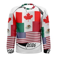 United Football Championship Hosting 2026 Soccer Ball Logo Canada Mexico Usa Men s Long Sleeve Tee by yoursparklingshop