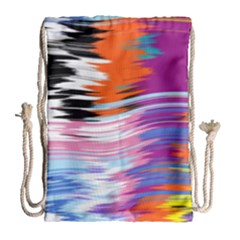 Waves                                    Large Drawstring Bag by LalyLauraFLM