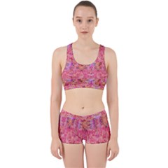 Pink Purple Beautiful Golden Butterfly Created By Flipstylez Designs Work It Out Gym Set by flipstylezfashionsLLC