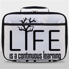 Life And Learn Concept Design Full Print Lunch Bag by dflcprints
