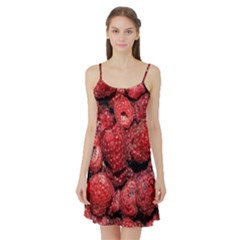 Red Raspberries Satin Night Slip by FunnyCow