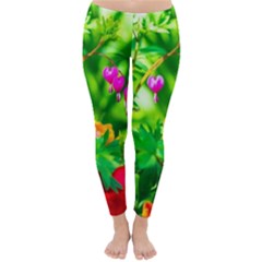 Bleeding Heart Flowers In Spring Classic Winter Leggings by FunnyCow