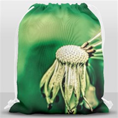 Dandelion Flower Green Chief Drawstring Bag (large) by FunnyCow