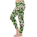 Green Field Of White Daisy Flowers Classic Winter Leggings View2