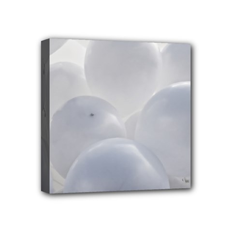 White Toy Balloons Mini Canvas 4  X 4  by FunnyCow