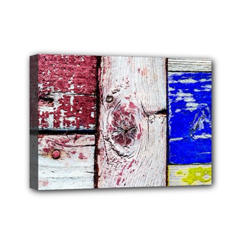 Abstract Art Of Grunge Wood Mini Canvas 7  X 5  by FunnyCow