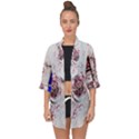 Abstract Art Of Grunge Wood Open Front Chiffon Kimono View1