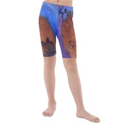 Creepy Castle Kids  Mid Length Swim Shorts by snowwhitegirl