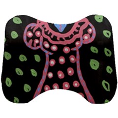 Dress And Falling Leaves Head Support Cushion by snowwhitegirl