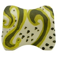 Yellow Swirls Velour Head Support Cushion by snowwhitegirl