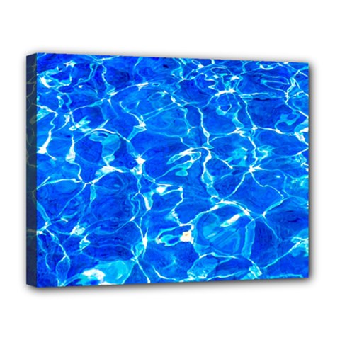Blue Clear Water Texture Canvas 14  X 11  by FunnyCow