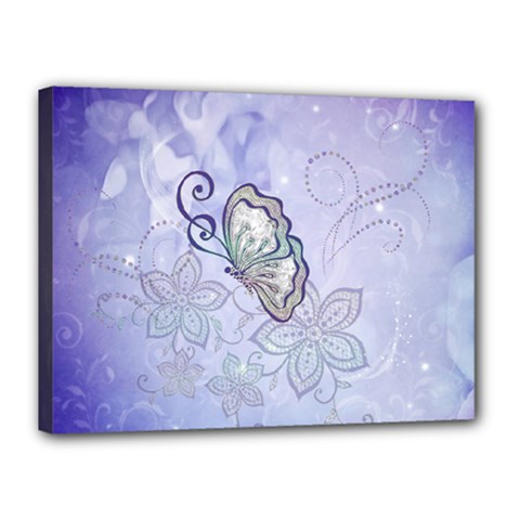 Wonderful Butterlies With Flowers Canvas 16  X 12  by FantasyWorld7