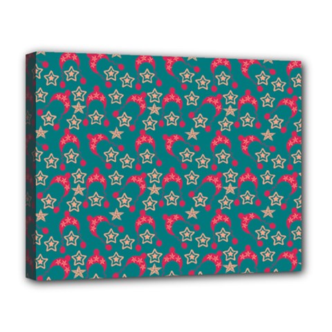 Teal Hats Canvas 14  X 11  by snowwhitegirl