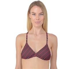 Brownish Diagonal Lines Reversible Tri Bikini Top by snowwhitegirl