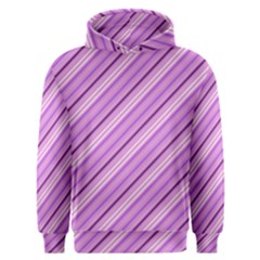Violet Diagonal Lines Men s Overhead Hoodie by snowwhitegirl