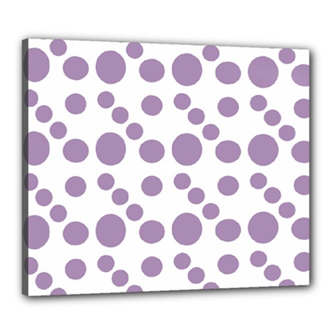 Violet Dots Canvas 24  X 20  by snowwhitegirl