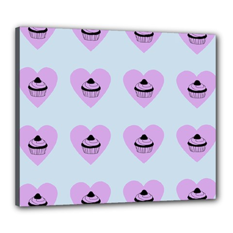 Blue Cupcake Canvas 24  X 20  by snowwhitegirl