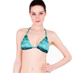 Green Ocean Splash Bikini Top by snowwhitegirl
