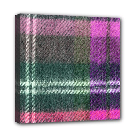 Pink Plaid Flannel Mini Canvas 8  X 8  by snowwhitegirl