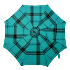 Aqua Plaid Hook Handle Umbrellas (medium) by snowwhitegirl