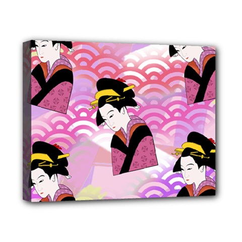 Japanese Abstract Pink Canvas 10  X 8  by snowwhitegirl