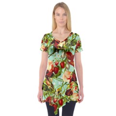 Fruit Blossom Short Sleeve Tunic  by snowwhitegirl