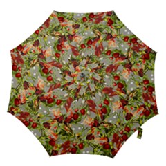 Fruit Blossom Gray Hook Handle Umbrellas (medium) by snowwhitegirl