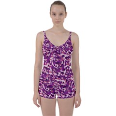 Pink Camo Tie Front Two Piece Tankini by snowwhitegirl