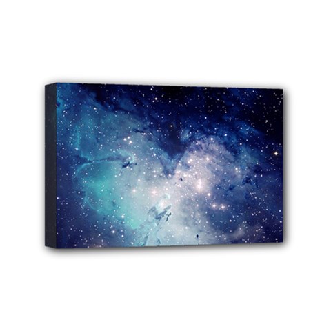 Nebula Blue Mini Canvas 6  X 4  by snowwhitegirl