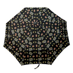 Fast Food Black Folding Umbrellas by snowwhitegirl