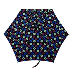 Eye Dots Blue Magenta Mini Folding Umbrellas by snowwhitegirl