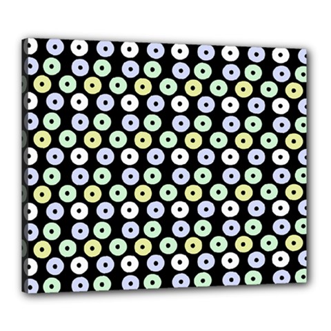 Eye Dots Black Pastel Canvas 24  X 20  by snowwhitegirl