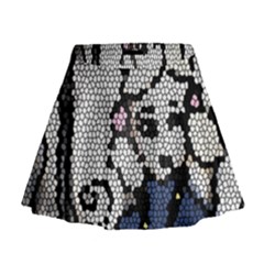 Pixie Girl Stained Glass Mini Flare Skirt by snowwhitegirl