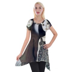 Dolls In The Grass Short Sleeve Side Drop Tunic by snowwhitegirl