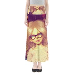 Girls With Glasses Full Length Maxi Skirt by snowwhitegirl