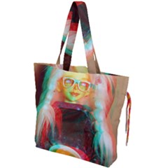 Eating Lunch 3d Drawstring Tote Bag by snowwhitegirl
