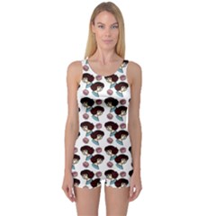 Redhead Girl Pattern One Piece Boyleg Swimsuit by snowwhitegirl