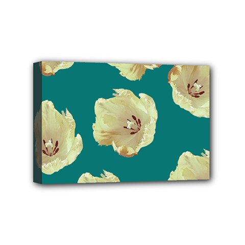 Teal Tulips Mini Canvas 6  X 4  by snowwhitegirl