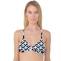 Blue Teapot Chevron Reversible Tri Bikini Top by snowwhitegirl
