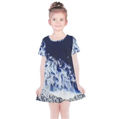 Blue Waves Sea Kids  Simple Cotton Dress by snowwhitegirl