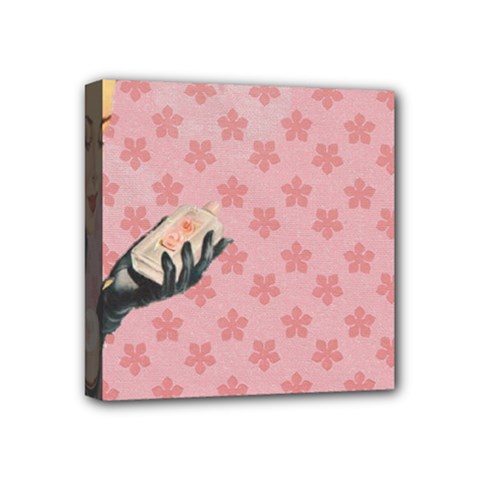 Vintage Lady Mini Canvas 4  X 4  (stretched) by vintage2030