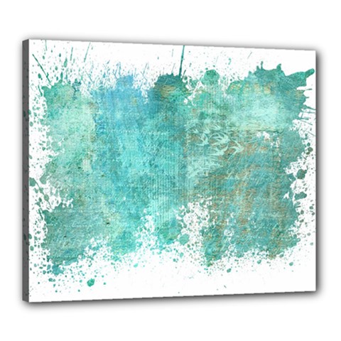 Splash Teal Canvas 24  X 20  (stretched) by vintage2030