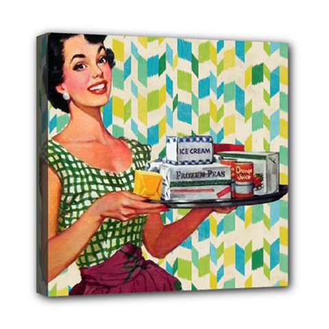Retro Cokk Mini Canvas 8  X 8  (stretched) by vintage2030