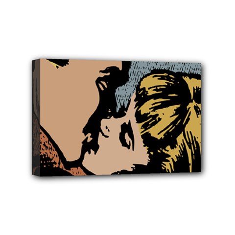 Kiss Kiss Mini Canvas 6  X 4  (stretched) by vintage2030