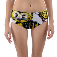 Cat 1348502 1920 Reversible Mid-waist Bikini Bottoms by vintage2030