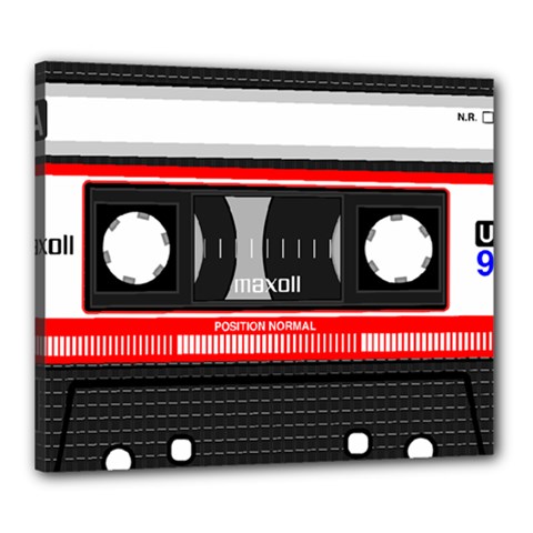 Compact Cassette Canvas 24  X 20  (stretched) by vintage2030